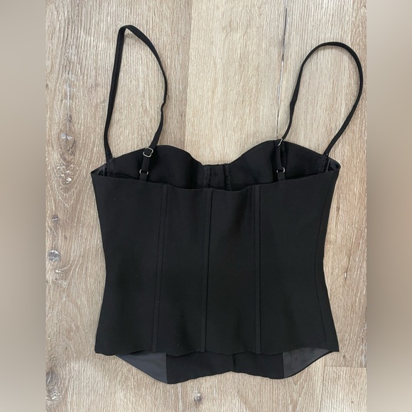Rumored Black Button-Up Corset Top Cami Y2K - Picture 5 of 5